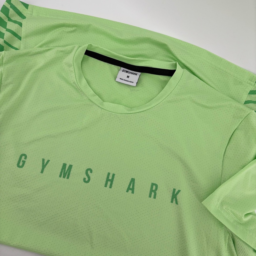 Gymshark Apex T-Shirt Mens Medium Lime Green Excellent Short Sleeve Athletic Fit
